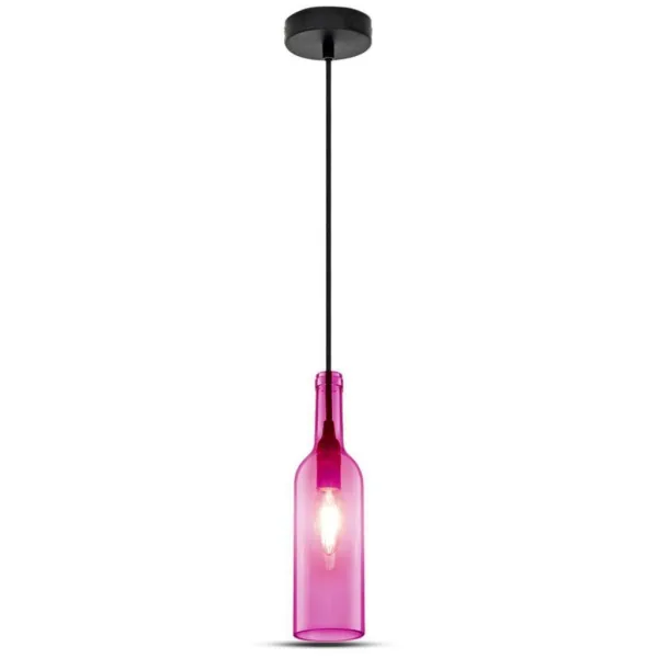 Bottle Pendant Light Fucsia