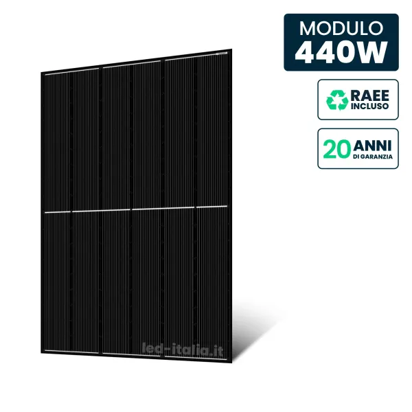 Pannello Solare 440W N-Type TOPCon Full Black | Energy Clever
