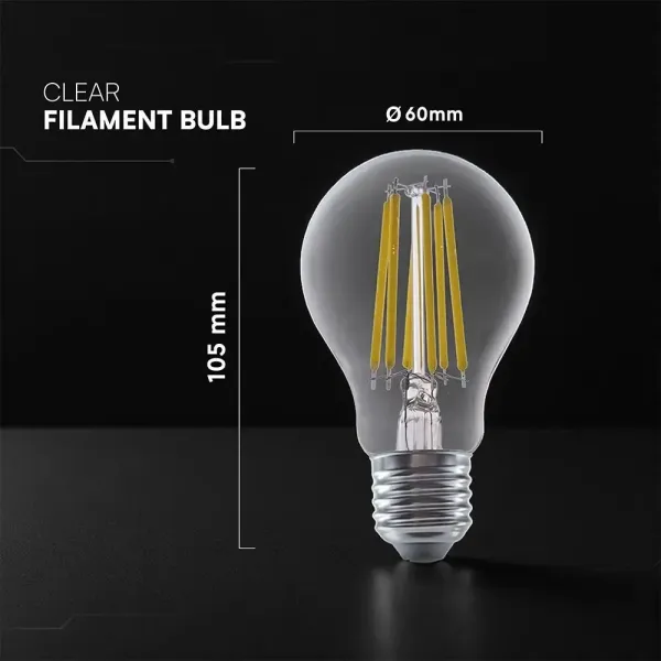 V-TAC Lampadina LED E27 12W 125LM/W A60 | Energy Clever
