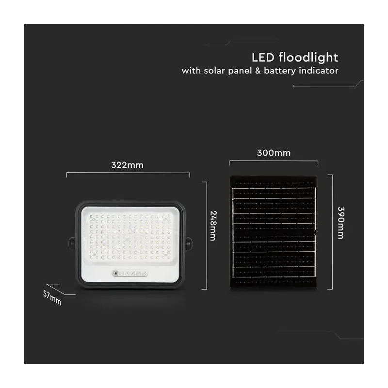 Faro LED Solare 30W Sensore Telecomando | Energy Clever