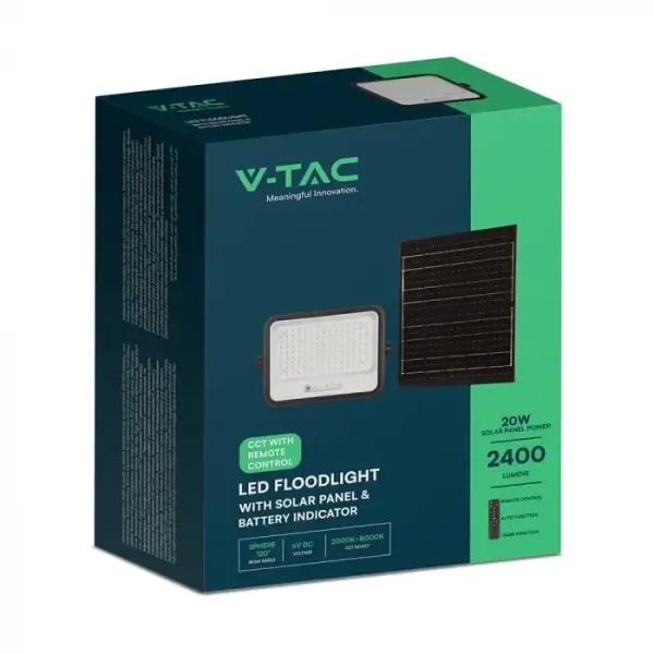 Faro LED Solare 20W Sensore Telecomando | Energy Clever