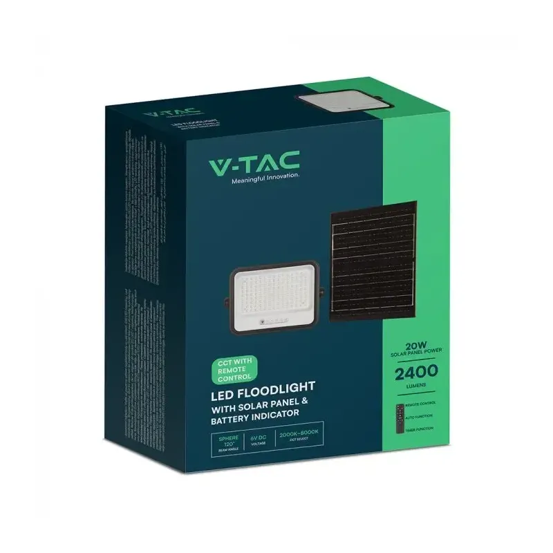 Faro LED Solare 5W Sensore Telecomando | Energy Clever