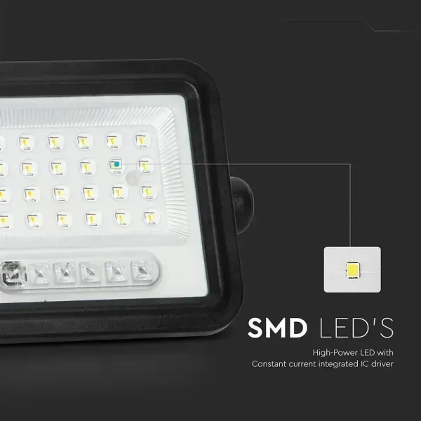 V-TAC Faro LED Solare 10W Sensore Crepuscolare | Energy Clever