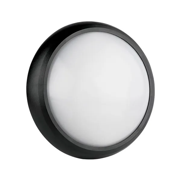 8W Dome Light Round Black Body 3000K IP66