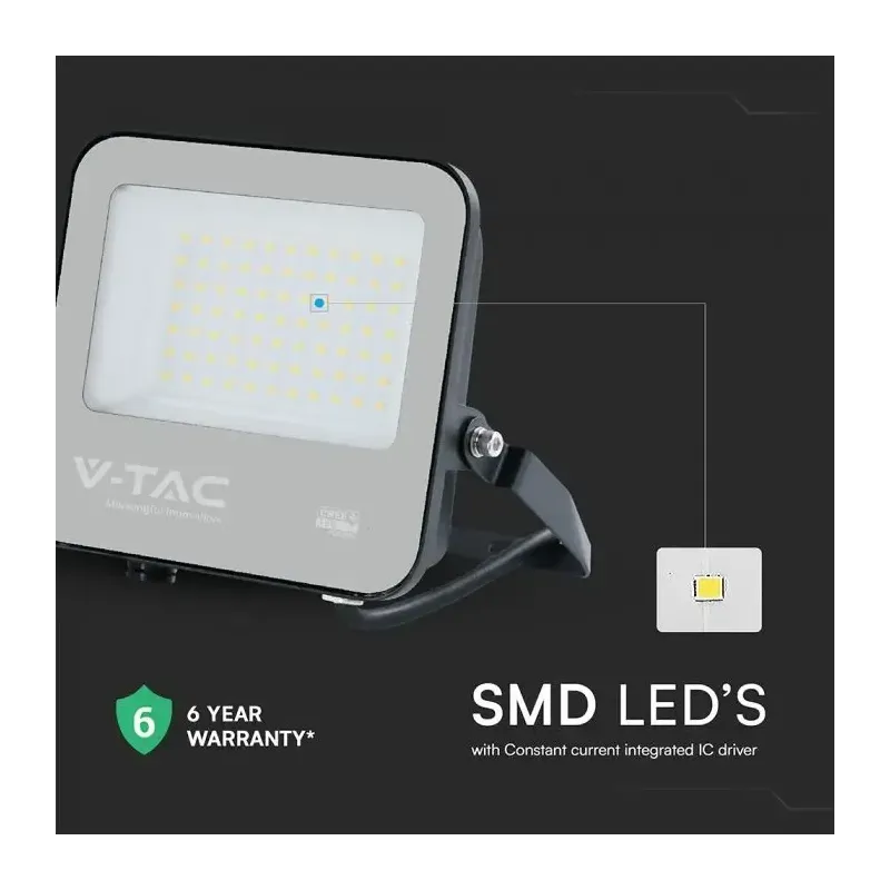 V-TAC PRO Faro Slim LED SMD Chip CREE 50W | Energy Clever