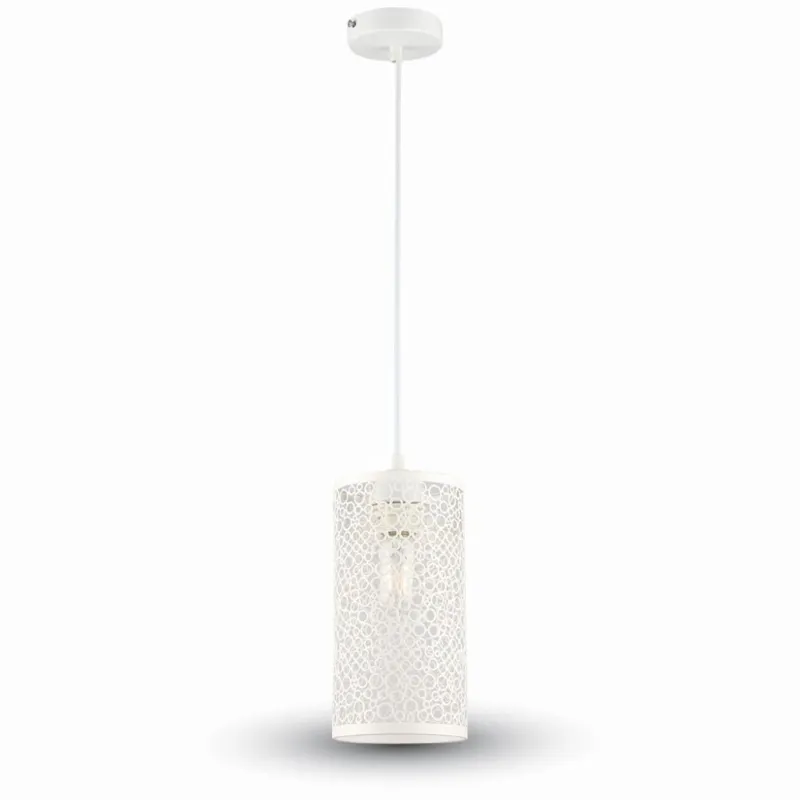 Pendant Light Matt White with White Canopy