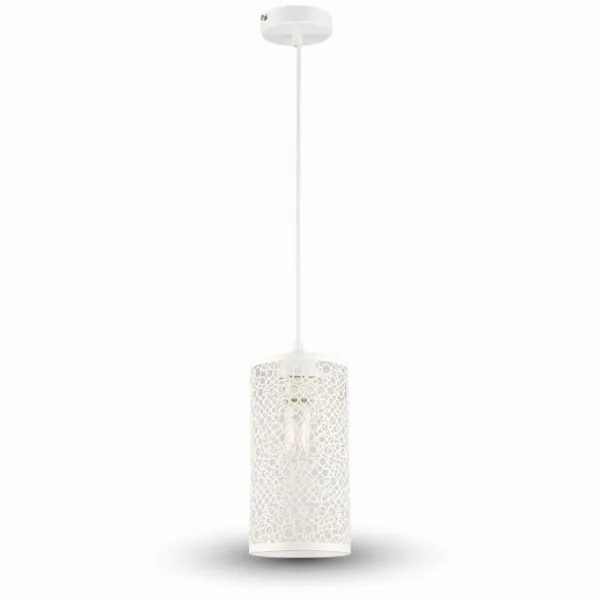 Pendant Light Matt White with White Canopy