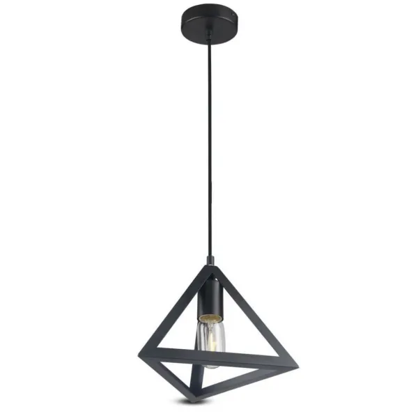 Pendant Geometric Triangle Black