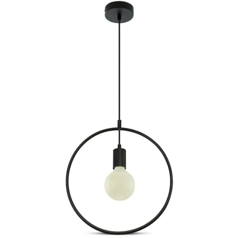 Pendant Light Matt Black with Black Canopy