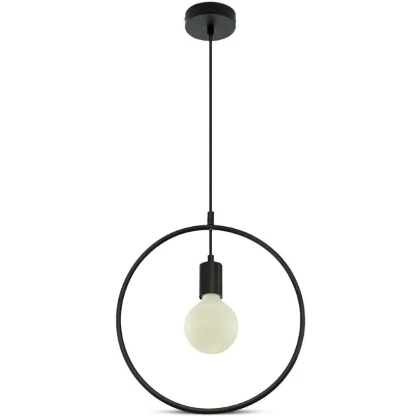 Pendant Light Matt Black with Black Canopy
