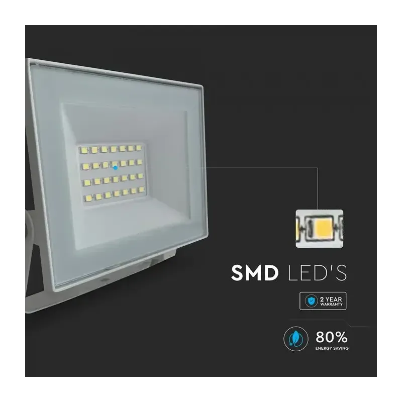 Faro LED da 20W con chip SMD e luce neutra 4000K | Energy Clever