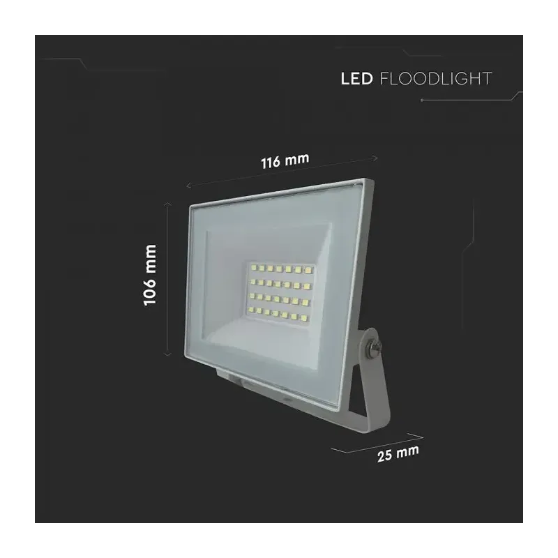 Faro LED da 20W con chip SMD e luce neutra 4000K | Energy Clever
