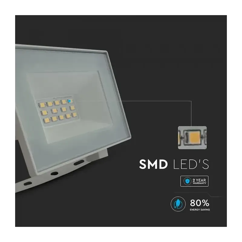 Faro LED da 10W con corpo in alluminio IP65 | Energy Clever