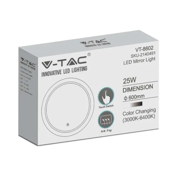 V-TAC Specchio LED Rotondo | Energy Clever