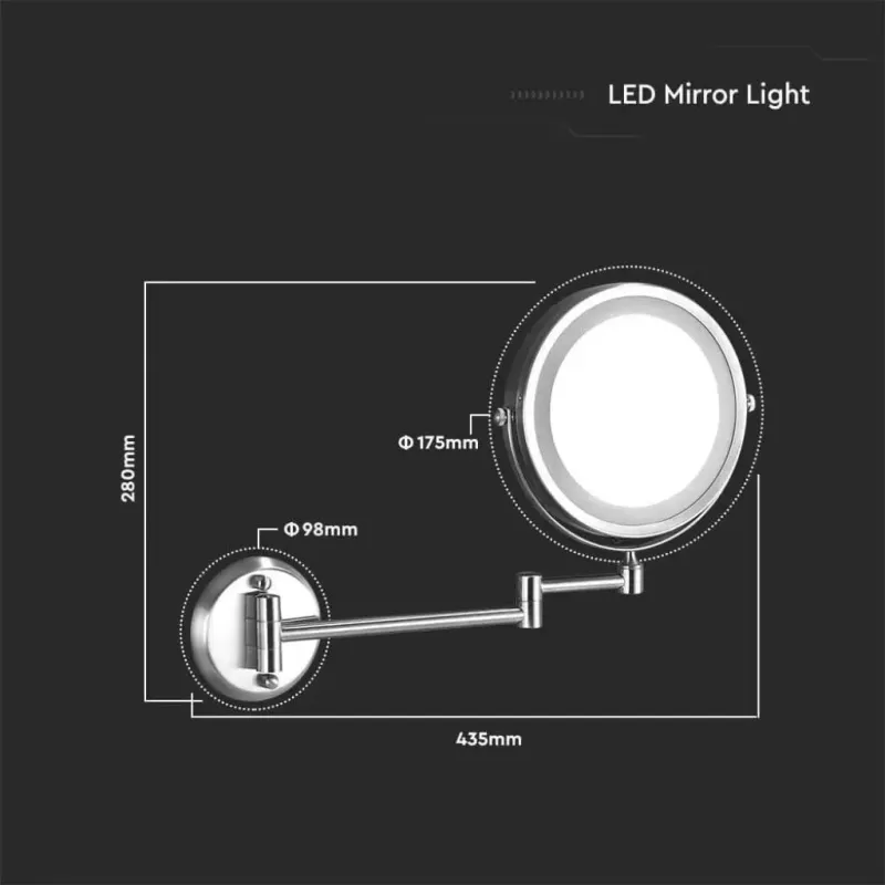 V-TAC Specchio LED Rotondo | Energy Clever