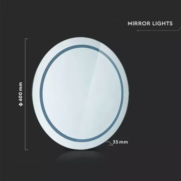 V-TAC Specchio LED Rotondo 25W | Energy Clever