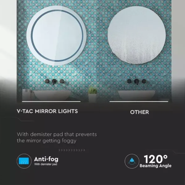 V-TAC Specchio LED Rotondo 25W | Energy Clever