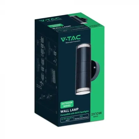 V-TAC Applique LED da Esterno 2xGU10 Doppio Fascio | Energy Clever 2