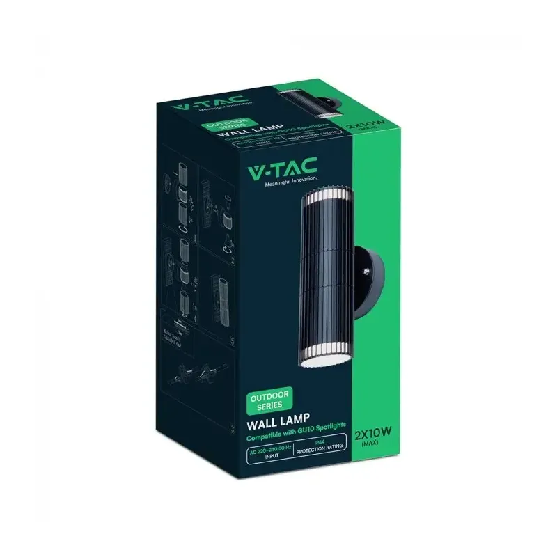 V-TAC Applique LED da Esterno 2xGU10 Doppio Fascio | Energy Clever