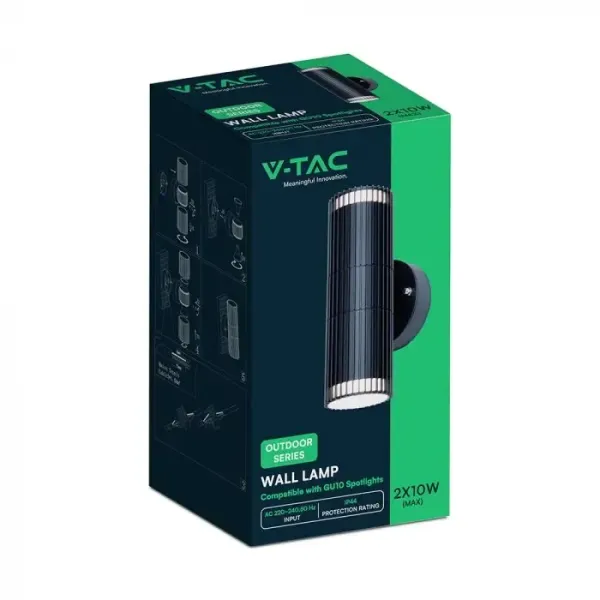 V-TAC Applique LED da Esterno 2xGU10 Doppio Fascio | Energy Clever