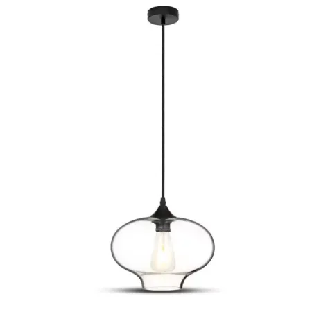 Pendant Light Globe Artistic Glass Transparent D:280mm