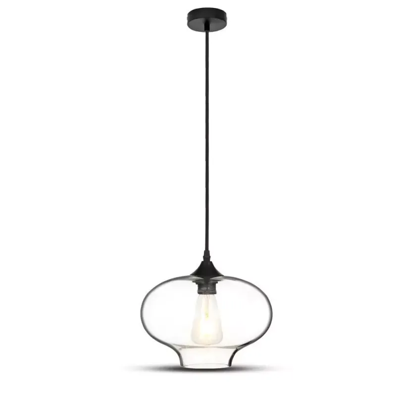 Pendant Light Globe Artistic Glass Transparent D:280mm