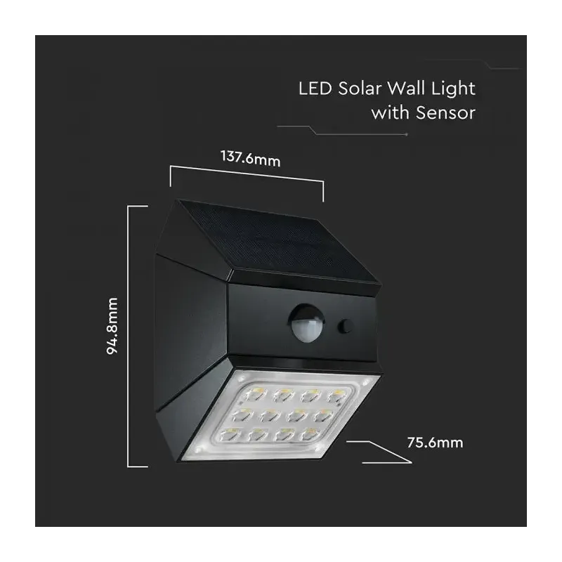 V-TAC Applique LED Solare da Esterno | Energy Clever