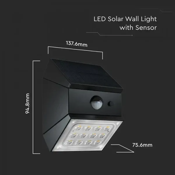 V-TAC Applique LED Solare da Esterno | Energy Clever