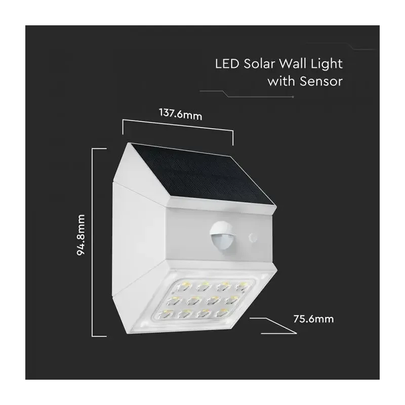 V-TAC Applique LED Solare da Esterno | Energy Clever