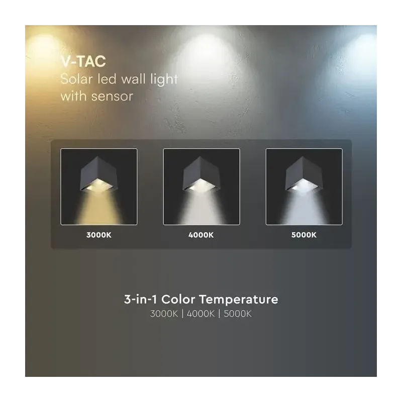 V-TAC Applique LED Solare da Esterno | Energy Clever