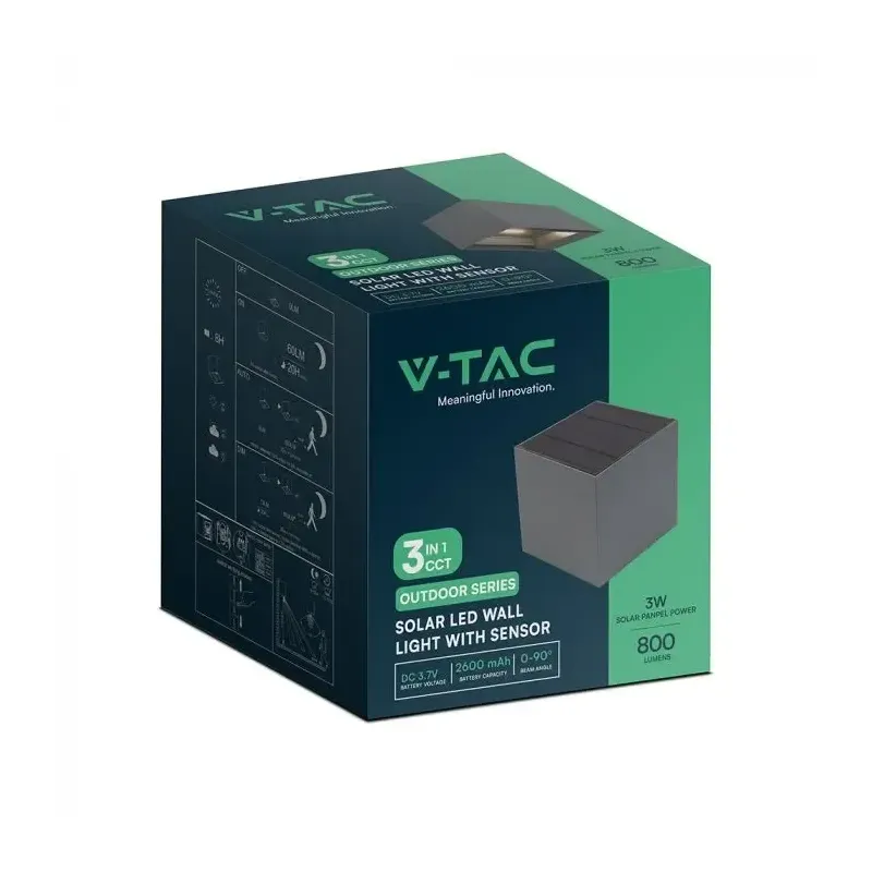 V-TAC Applique LED Solare da Esterno | Energy Clever