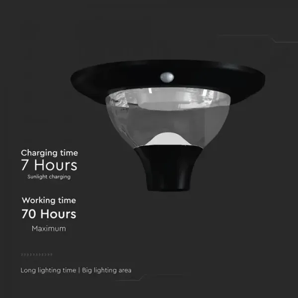 V-TAC Lampada LED Solare da Giardino 15W per Paletto | Energy Clever