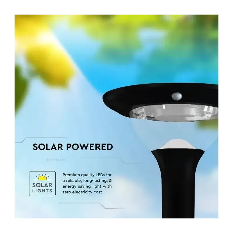 V-TAC Lampada LED Solare da Giardino 15W per Paletto | Energy Clever