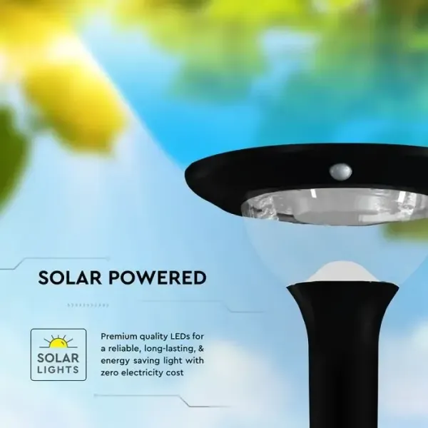 V-TAC Lampada LED Solare da Giardino 15W per Paletto | Energy Clever