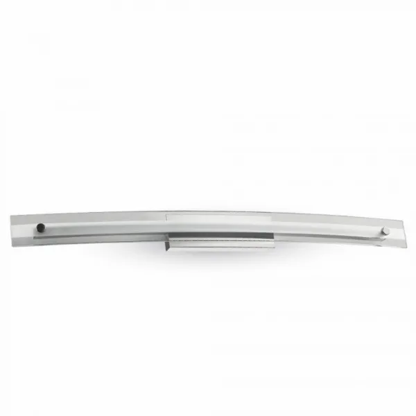 18W Designer Bend Glass Wall Fixture Chrome 4000K D985mm