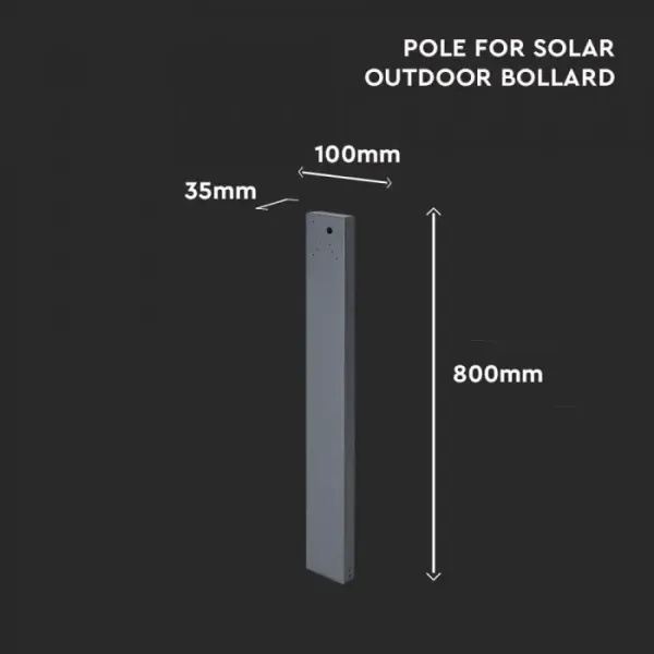 V-TAC Paletto da 80cm per Lampada LED Solare | Energy Clever
