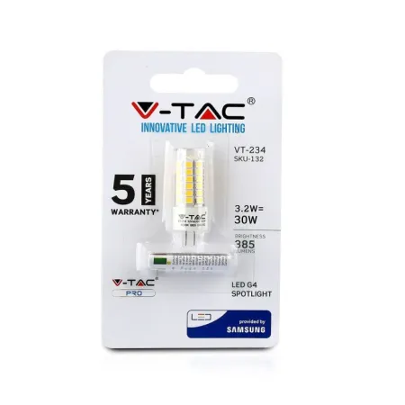 LED Spotlight Samsung Chip - G4 3.2W Plastic 3000K