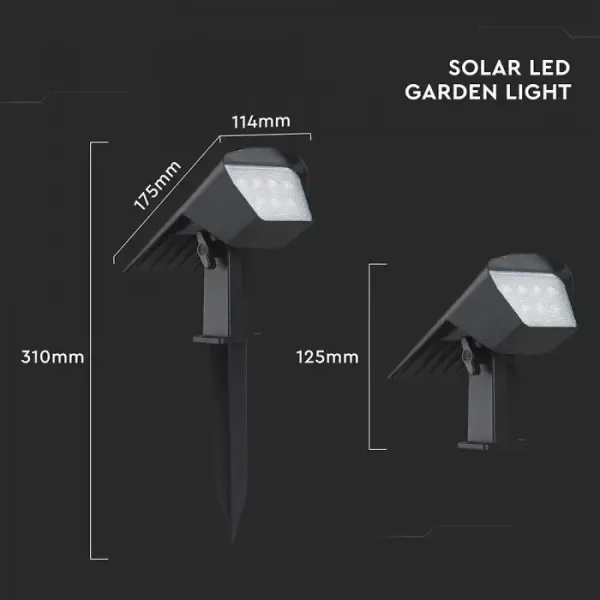 V-TAC Faretto LED Solare da Giardino | Energy Clever
