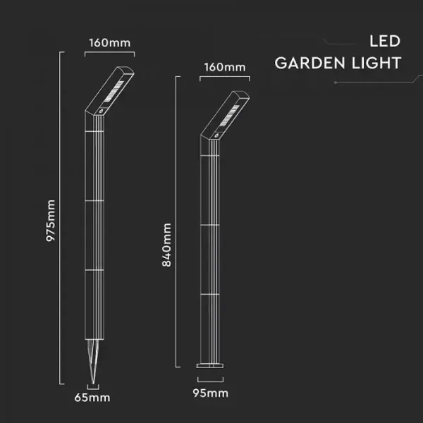 V-TAC Paletto LED Solare da Giardino | Energy Clever