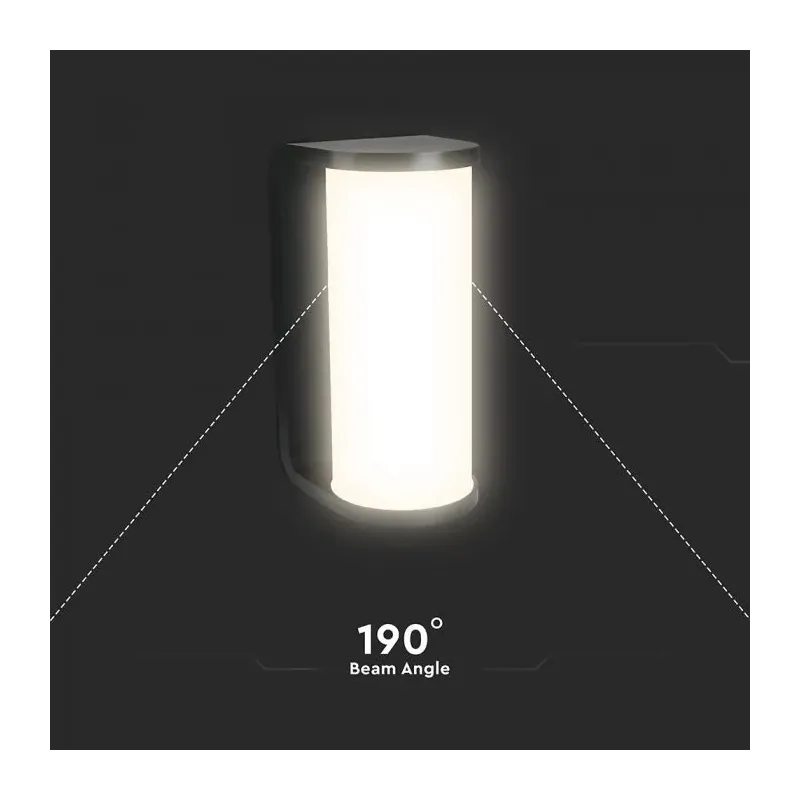 Applique LED da Esterno 12W Cilindrica Nera | Energy Clever
