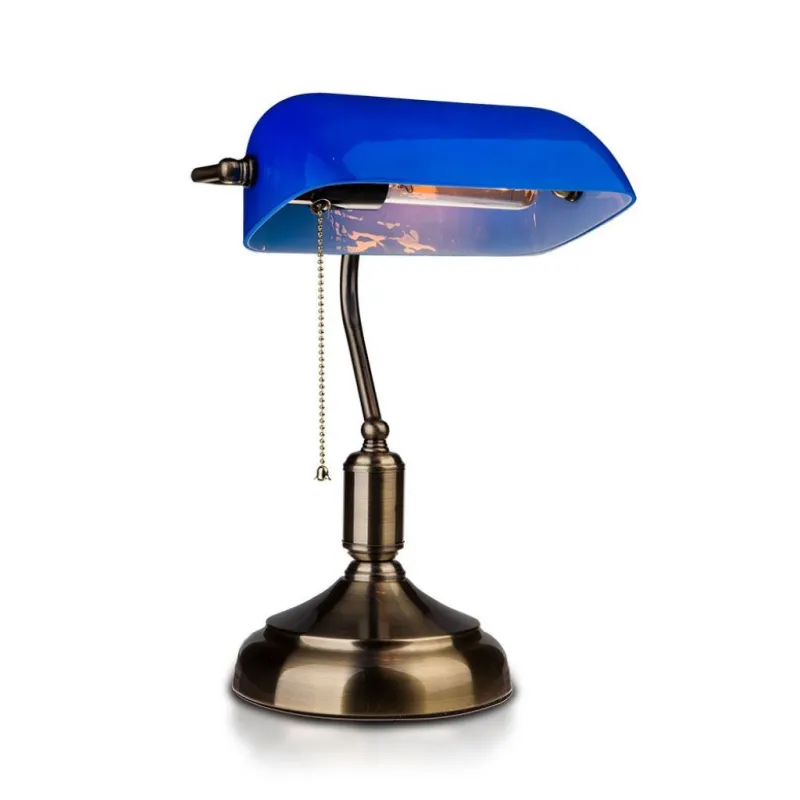 E27 Bakelite Table Lamp Holder with Switch Blue