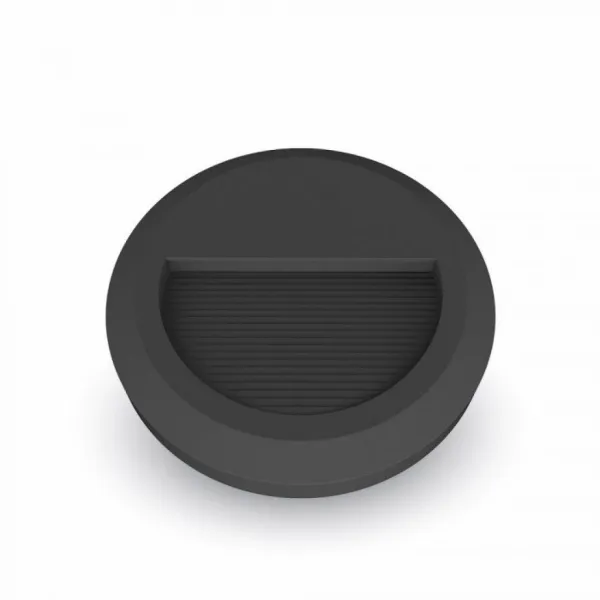 V-TAC Faretto LED Segnapasso Rotondo Montaggio a Plafone 2W Colore Nero 4000K IP65