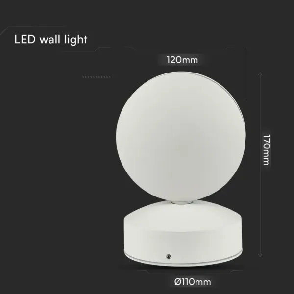 V-TAC Applique LED da Esterno 6W Rotonda | Energy Clever