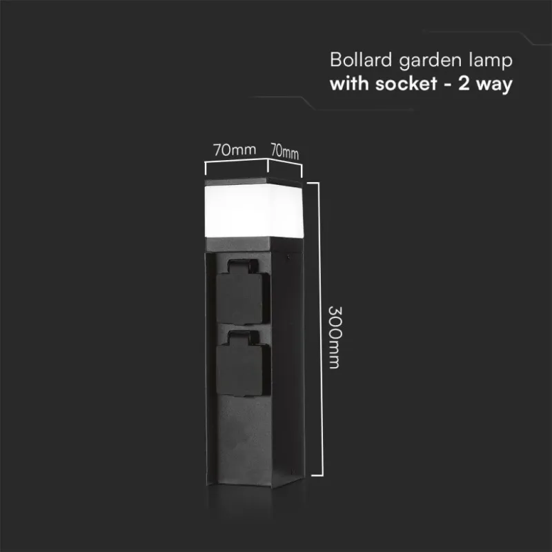Piantana LED da Giardino con 2 Prese Schuko | Energy Clever