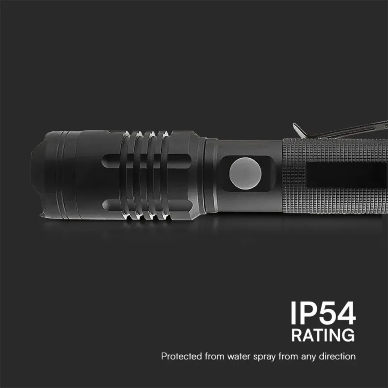 Torcia LED 10W con Batteria Ricaricabile USB | Energy Clever