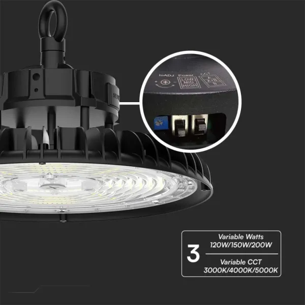 Campana Industriale LED SMD 200W 160LM/W UFO | Energy Clever