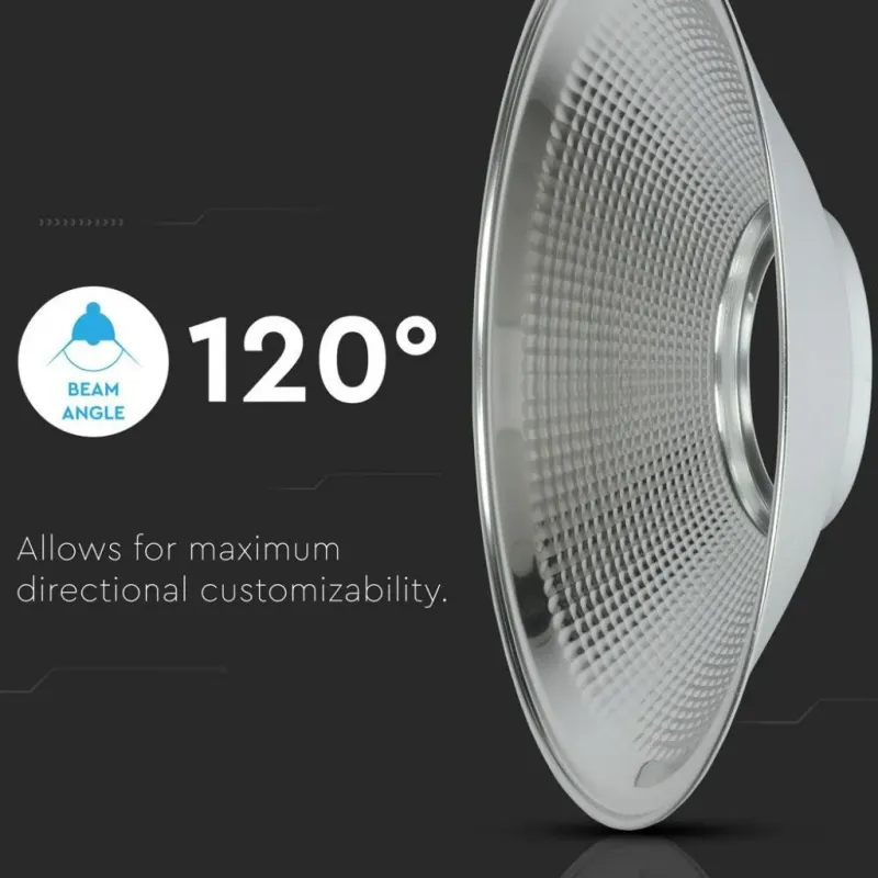 V-TAC Diffusore in Alluminio 120° Campana Industriale | Energy Clever