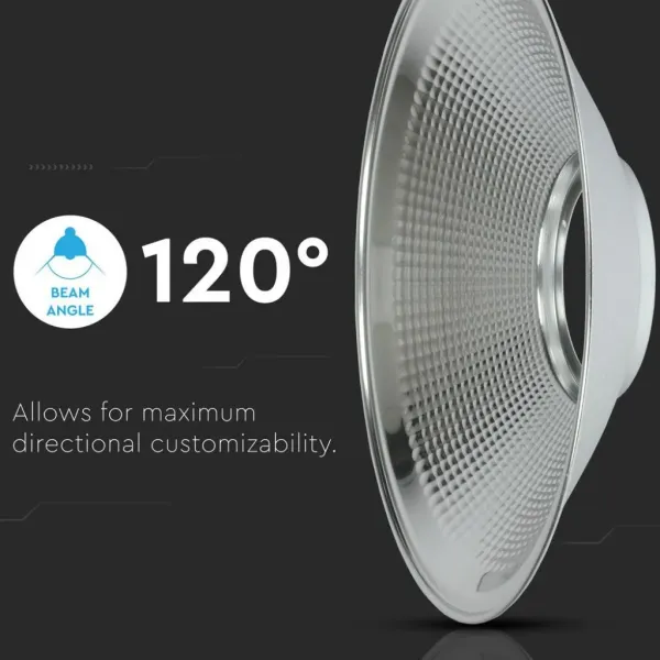 V-TAC Diffusore in Alluminio 120° Campana Industriale | Energy Clever