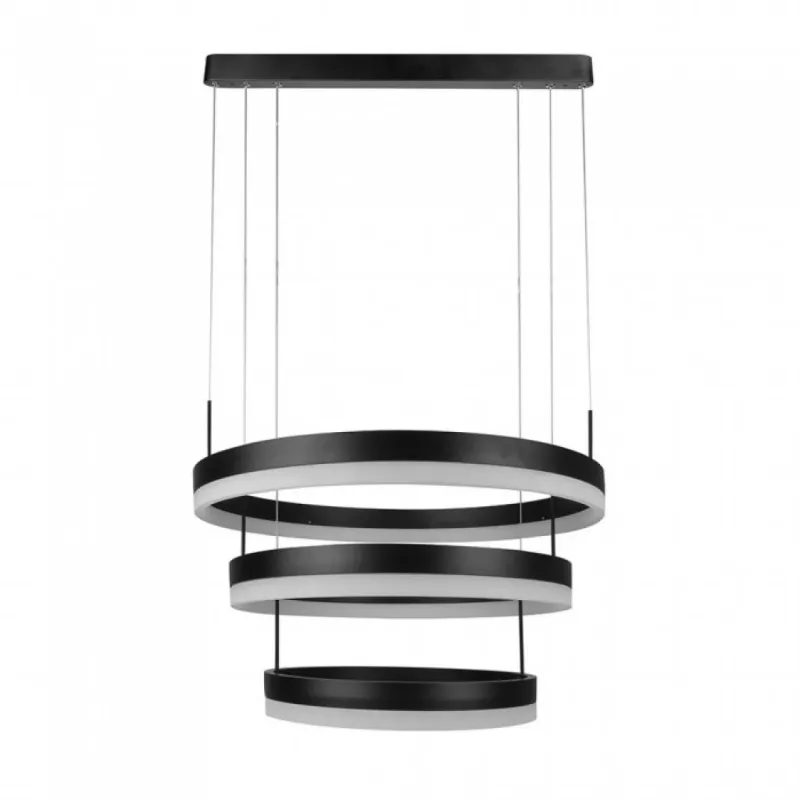 92W Soft Light Chandelier Dimmable Black 3000K