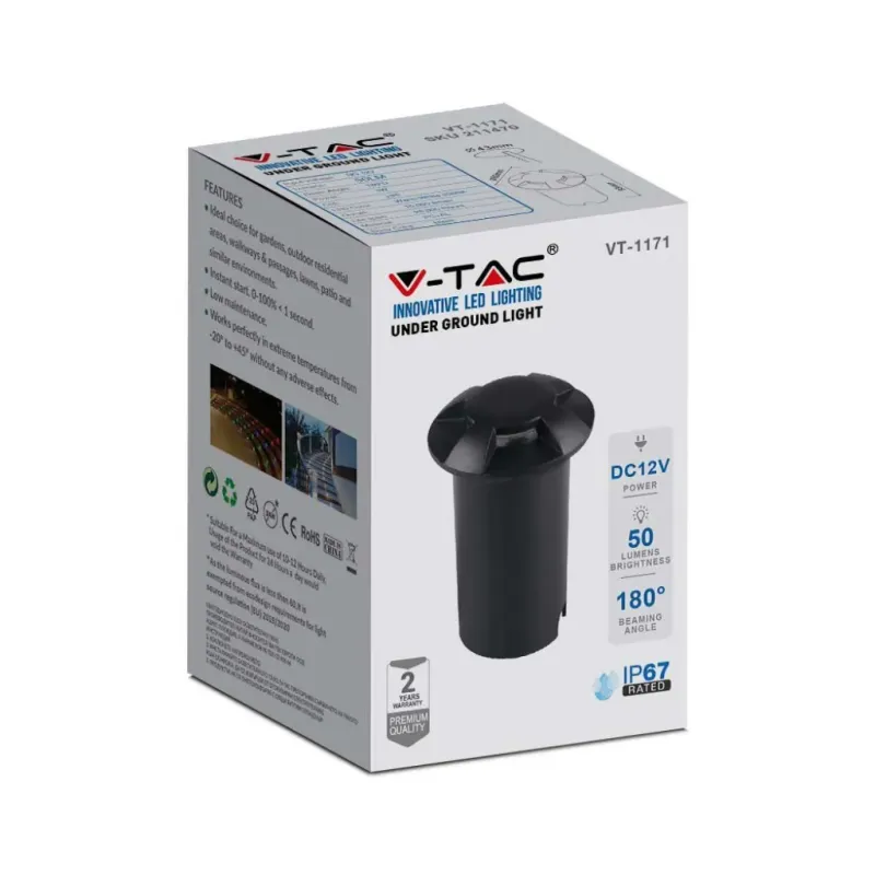 Faretto LED Segnapasso a Cilindro da Interramento 1W | Energy Clever
